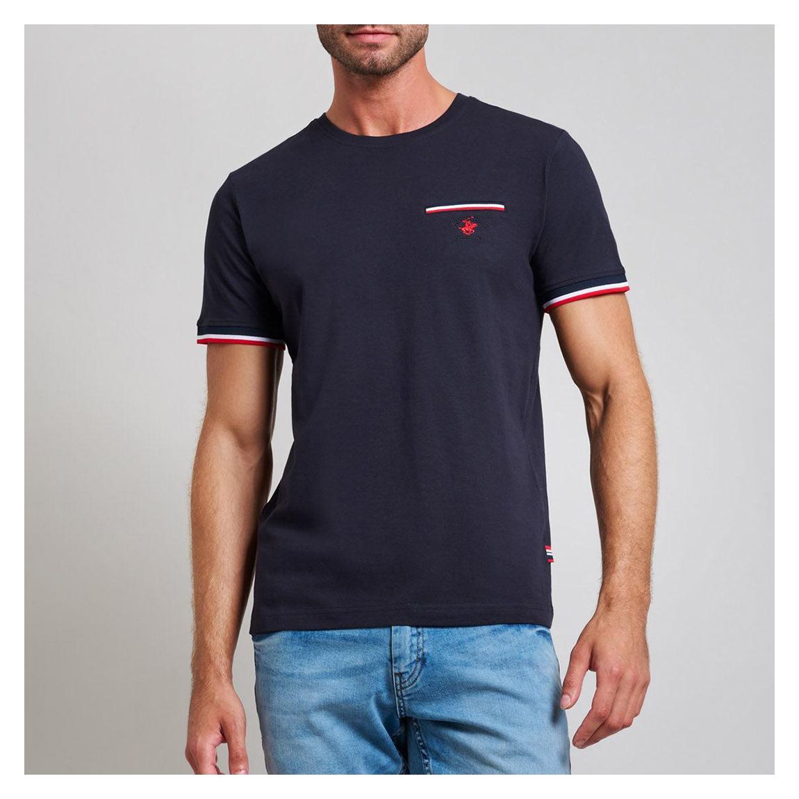Navy Pocket Cotton T-Shirt main product photo