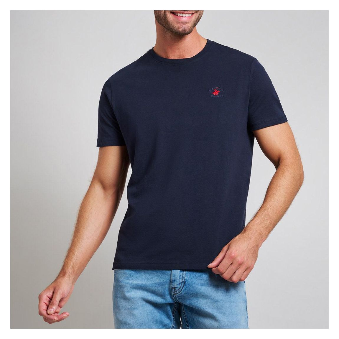 Navy Crew Neck Cotton T-Shirt main product photo