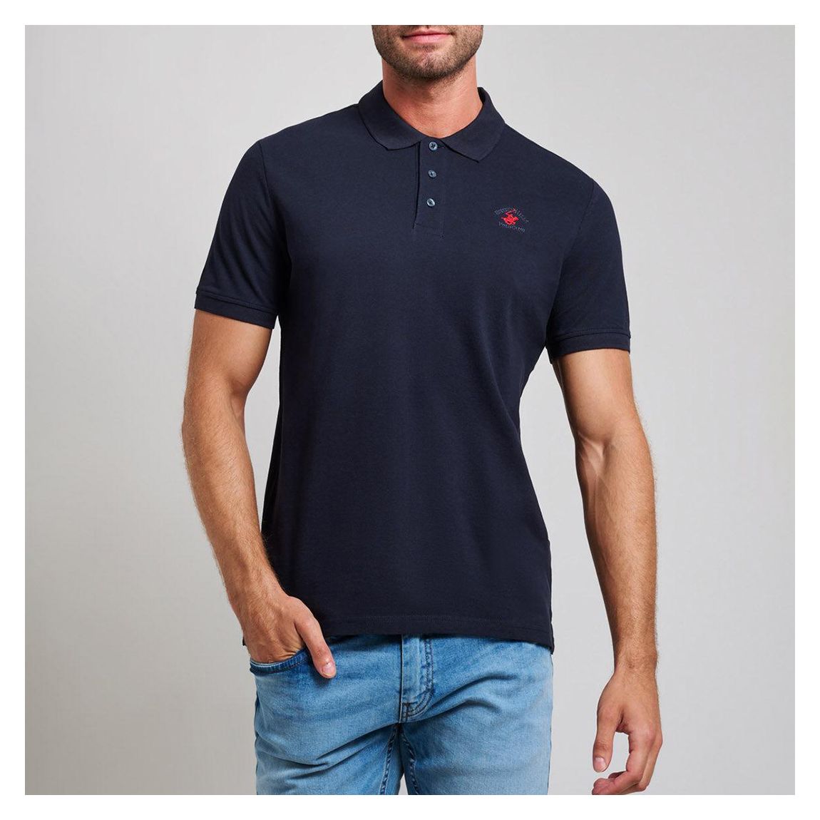 Navy Embroidered Classic Polo Shirt main product photo