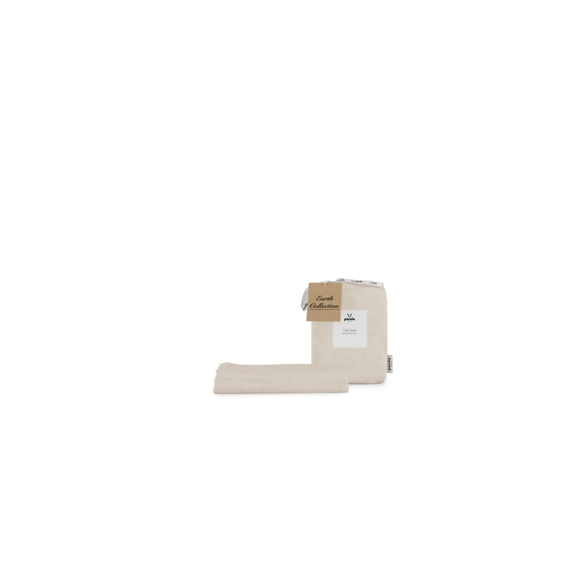 Panda Bamboo & French Linen Fitted Sheet main product photo