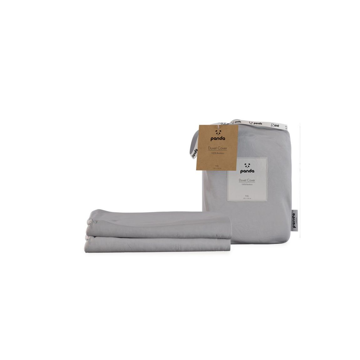 Panda 100% Bamboo Duvet Cover - Quiet Grey main product photo