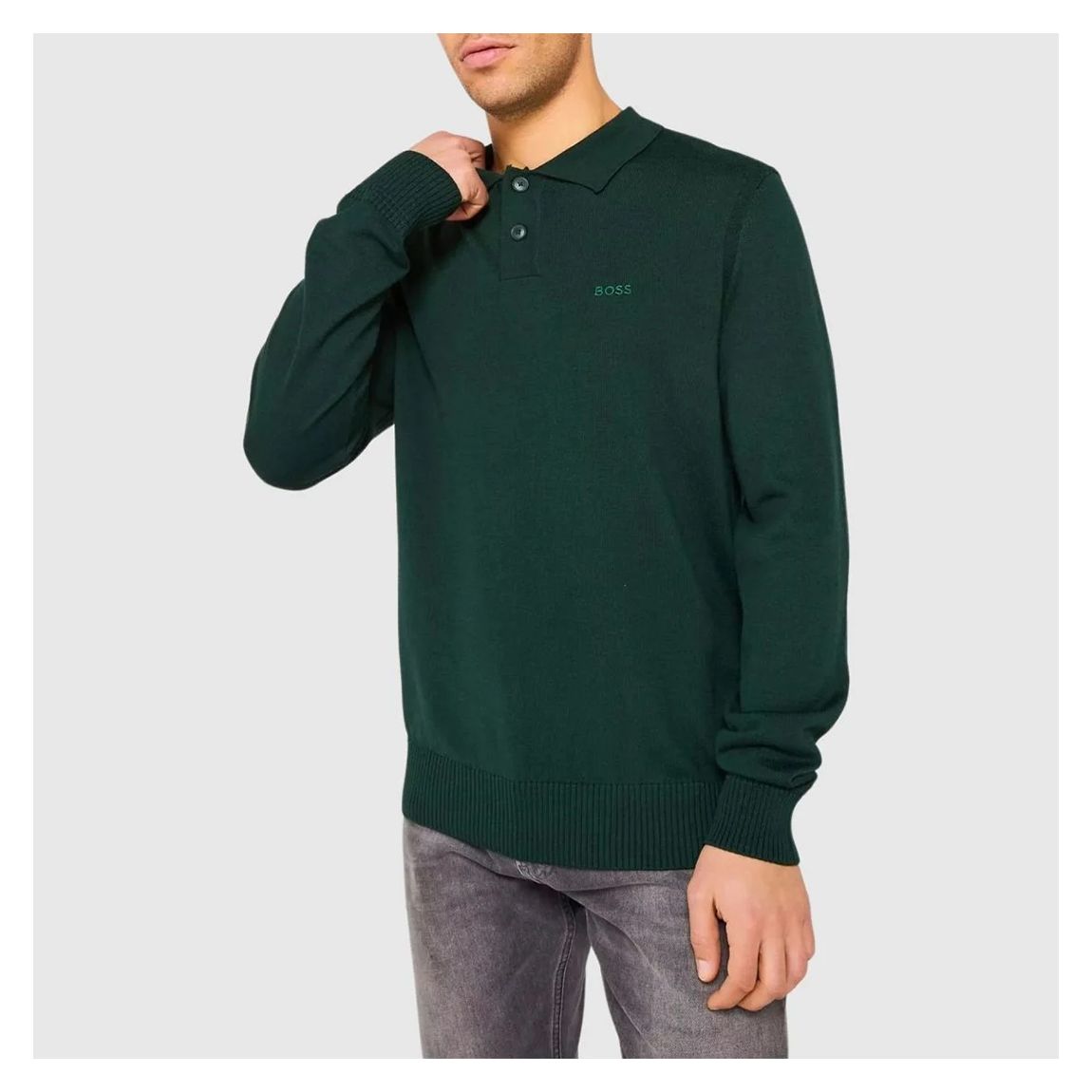 Green Avac Wool Blend Polo Shirt main product photo