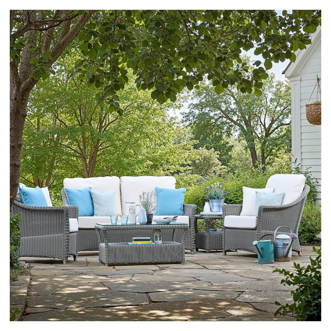 Bourton 5 Piece Garden Lounging Set in Oakley Canvas main product photo