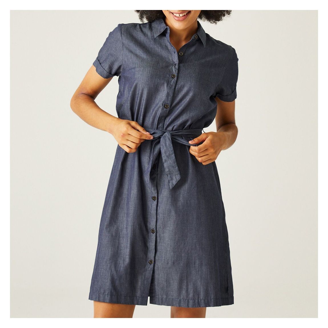 Slate Blue Rema Shirt Dress main product photo