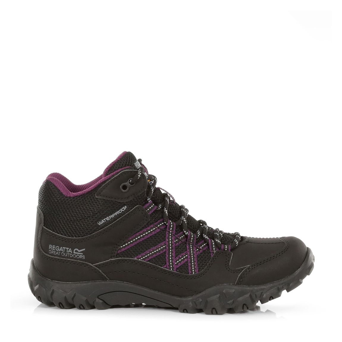 Black/Plum Edgepoint Waterproof Mid Walking Boots main product photo