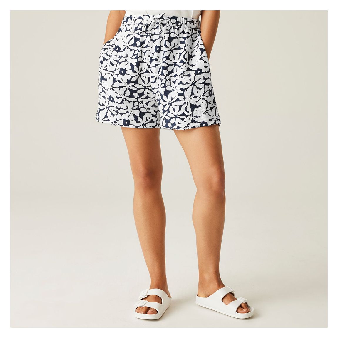 Navy Floral Salise Lightweight Short main product photo
