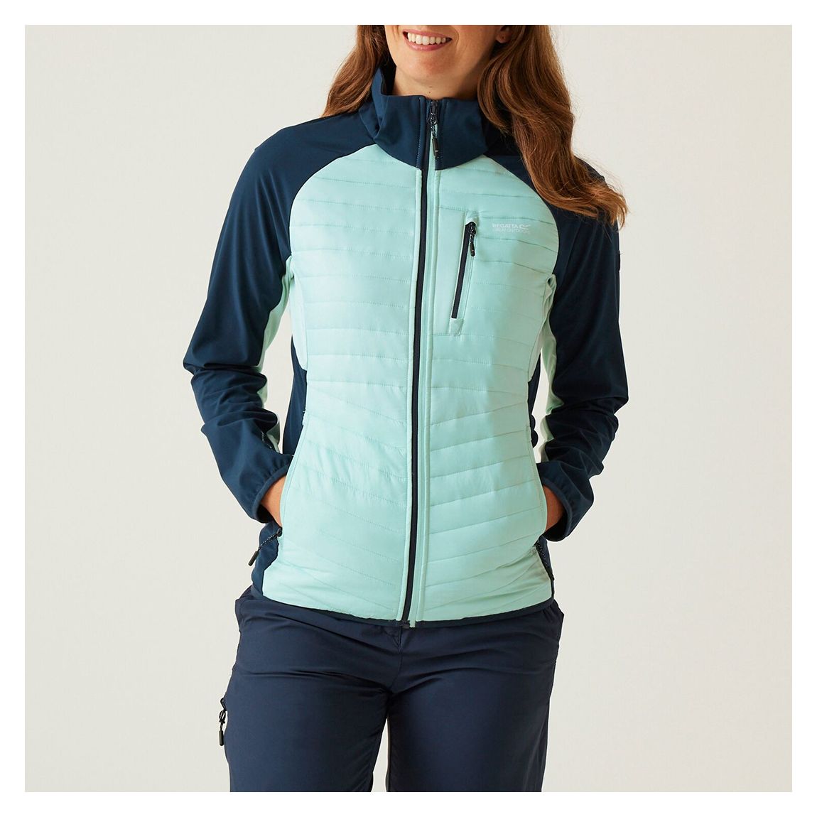 Navy/Aqua Pro Hybrid II Jacket main product photo