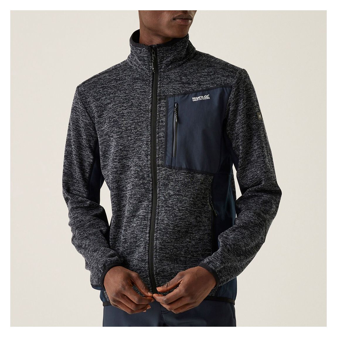 Navy Marl Baslinn Full Zip Fleece main product photo