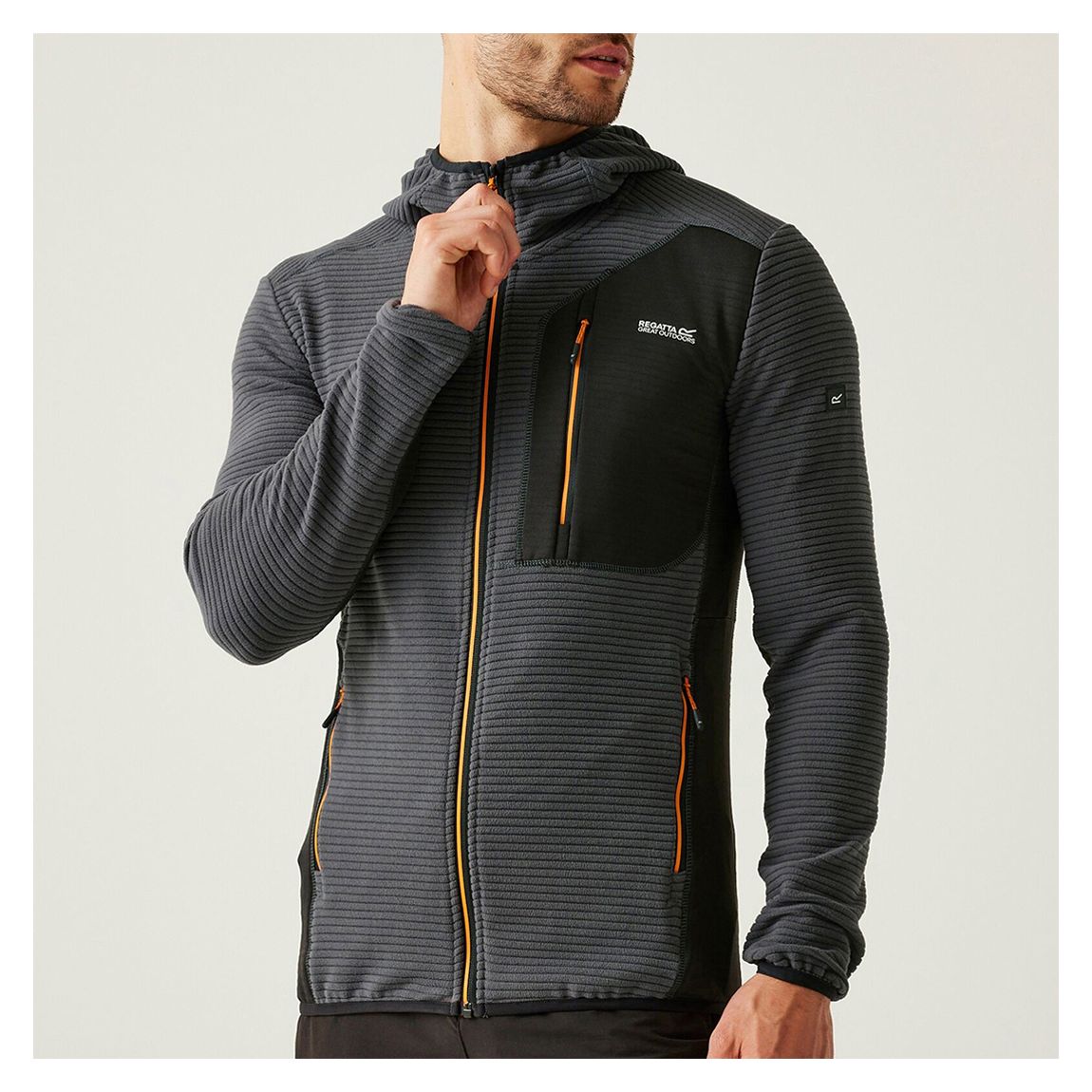 Charcoal Lakewright Full Zip Fleece main product photo