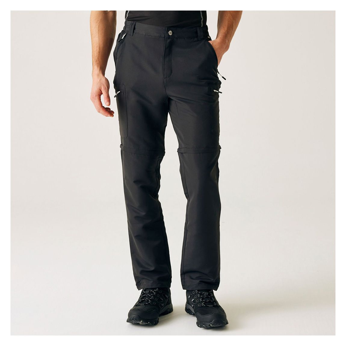 Black Leesville III Zip Off Walking Trousers main product photo