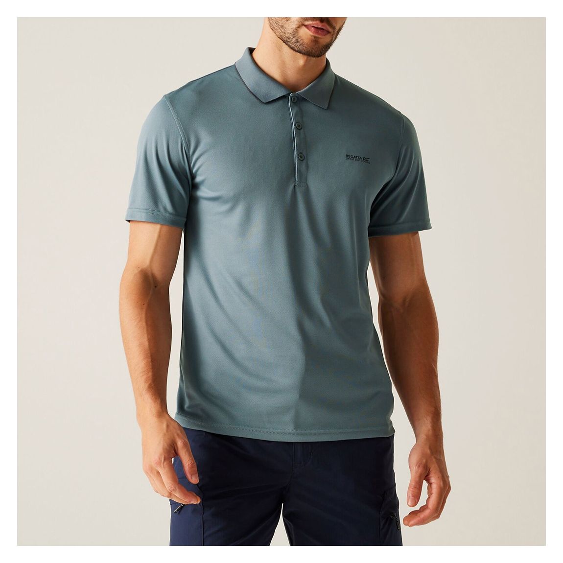 Slate Blue Maverick V Active Polo Shirt main product photo