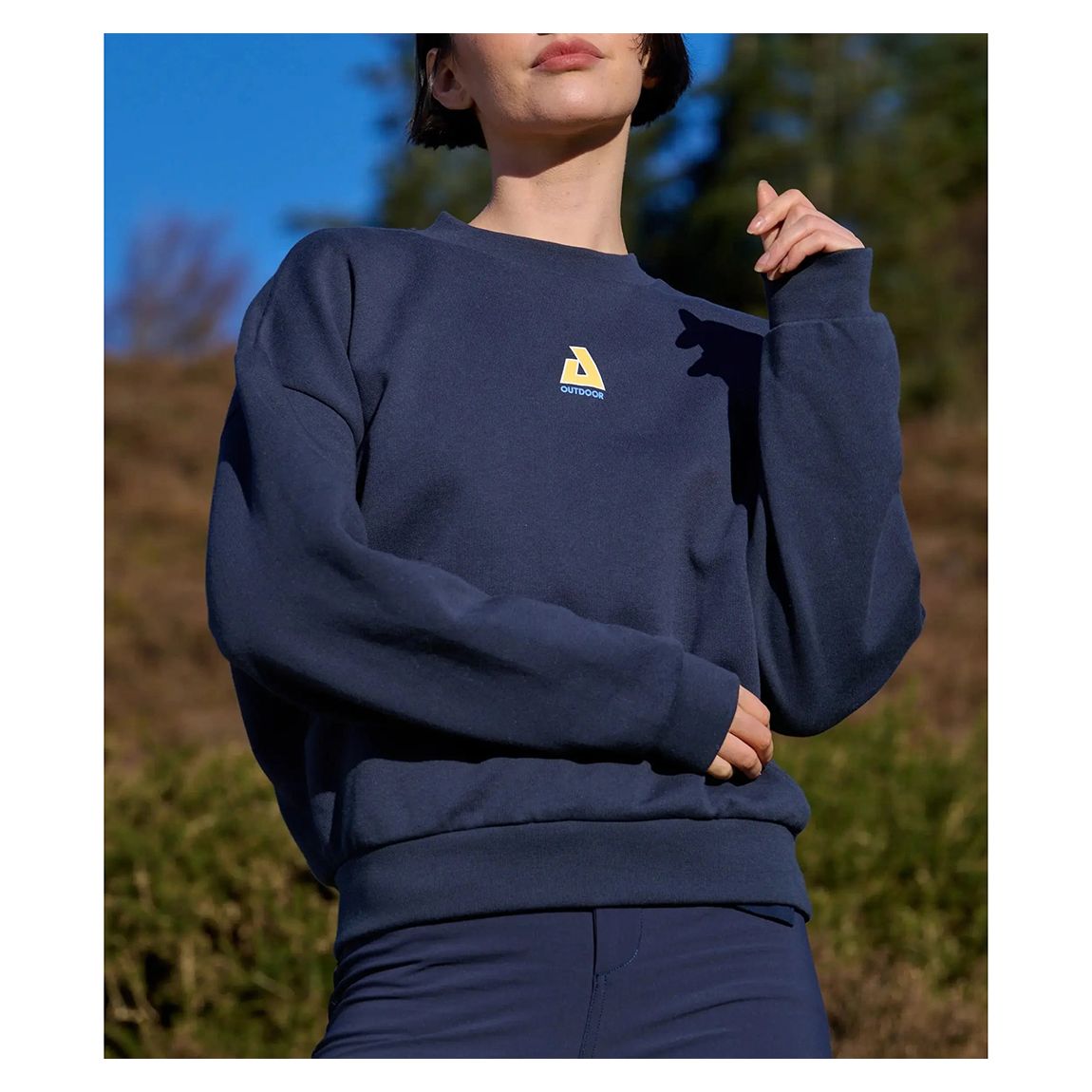 Navy Retreat Crew Neck Sweatshirt main product photo
