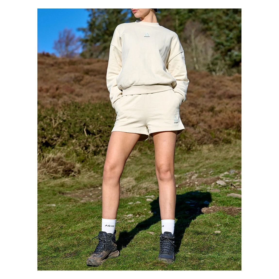 Ecru Retreat Shorts main product photo