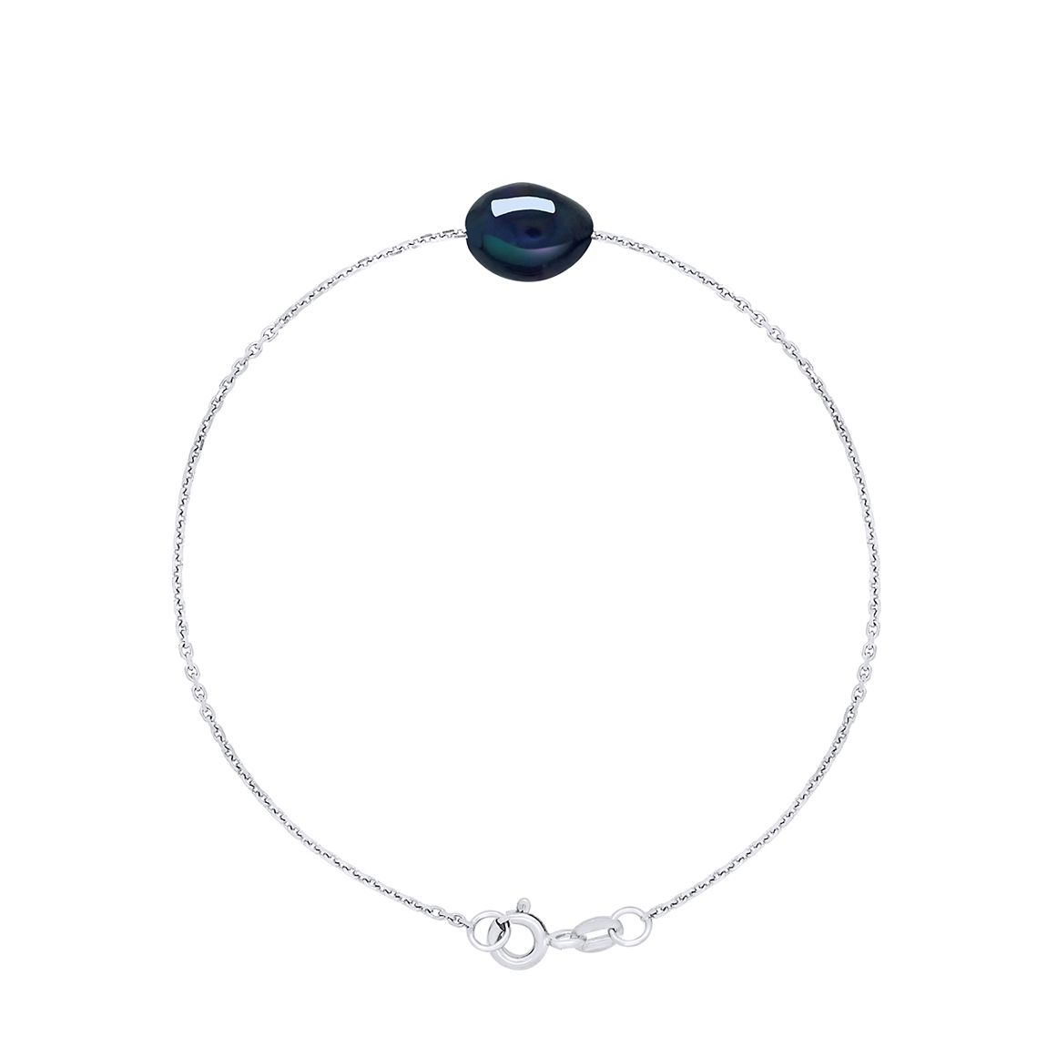 Black Tahiti Bracelet Real Cultured Freshwater Pearl PASSING THROUGH Baroque main product photo
