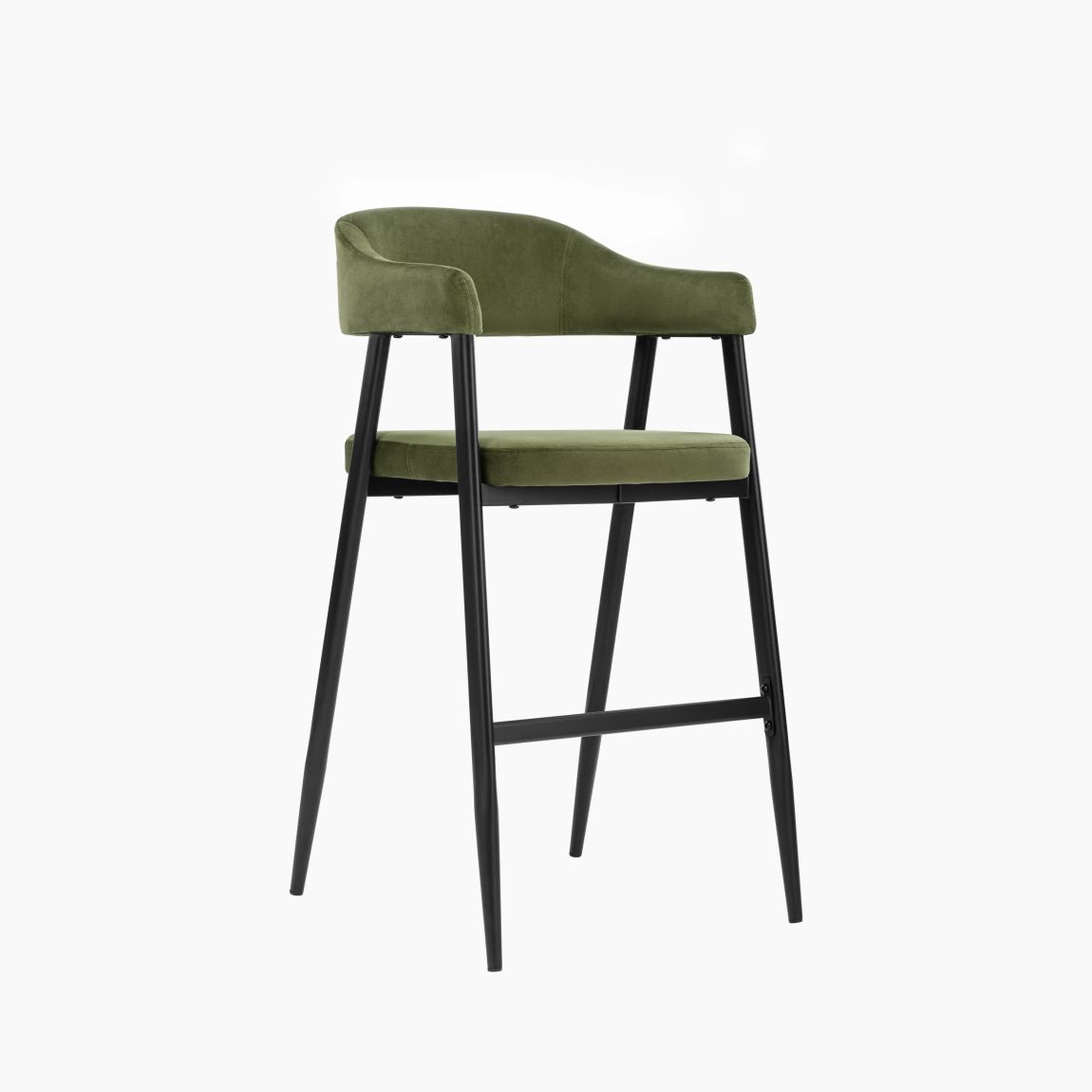 Presley Kitchen Stool, Olive Green Sustainable Velvet main product photo