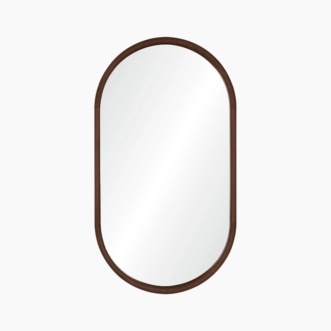 Wrenley Oval Wall Mirror, Walnut main product photo