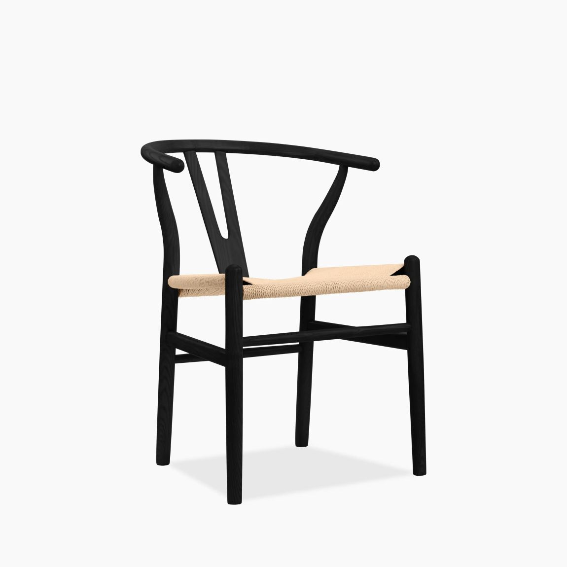Wish Wooden Dining Chair, Natural Weave & Black main product photo