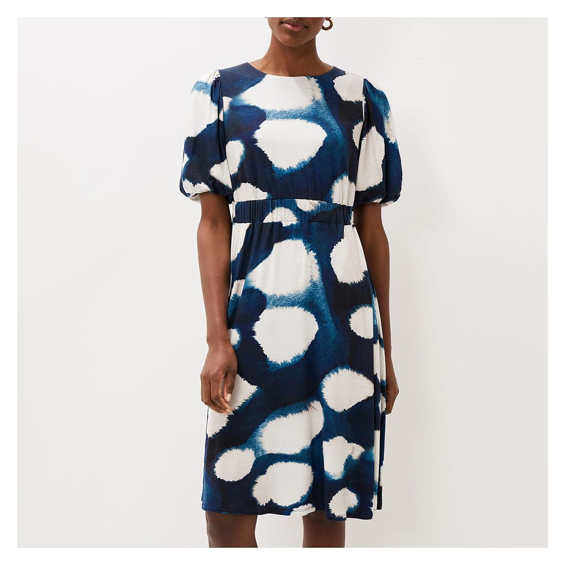 Blue Kaitlyn Abstract Spot Print Dress main product photo