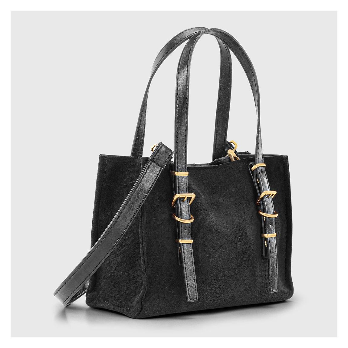 Black Suede Tote Bag main product photo