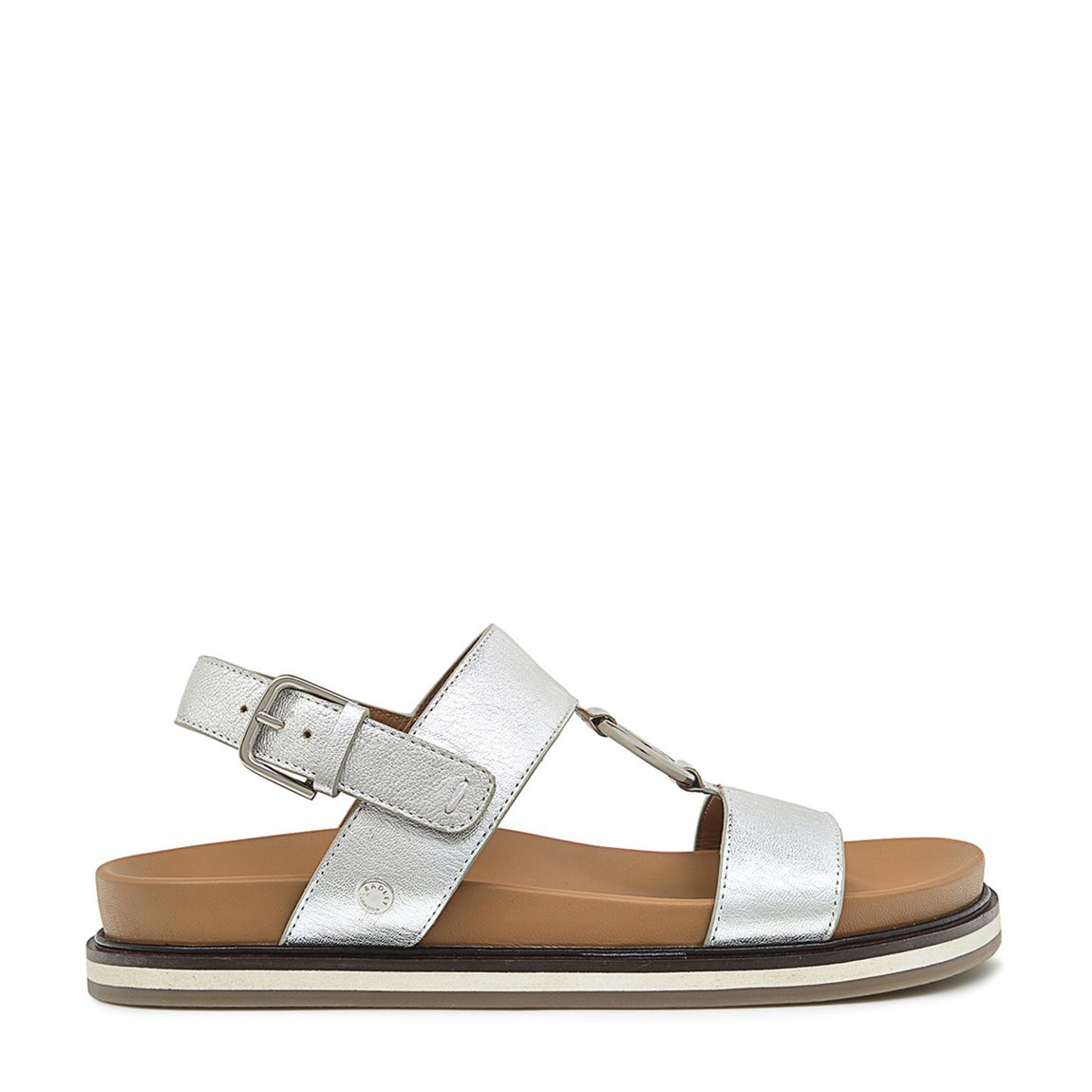 Silver Metallic Bury Walk 2.0 Flat Sandals main product photo