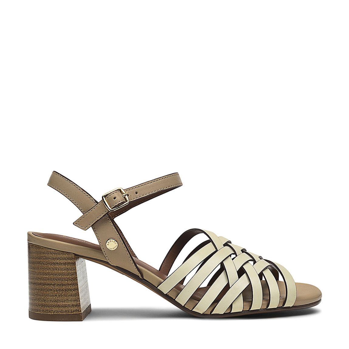 Beige Crossways Road Weave Block Heeled Sandals main product photo