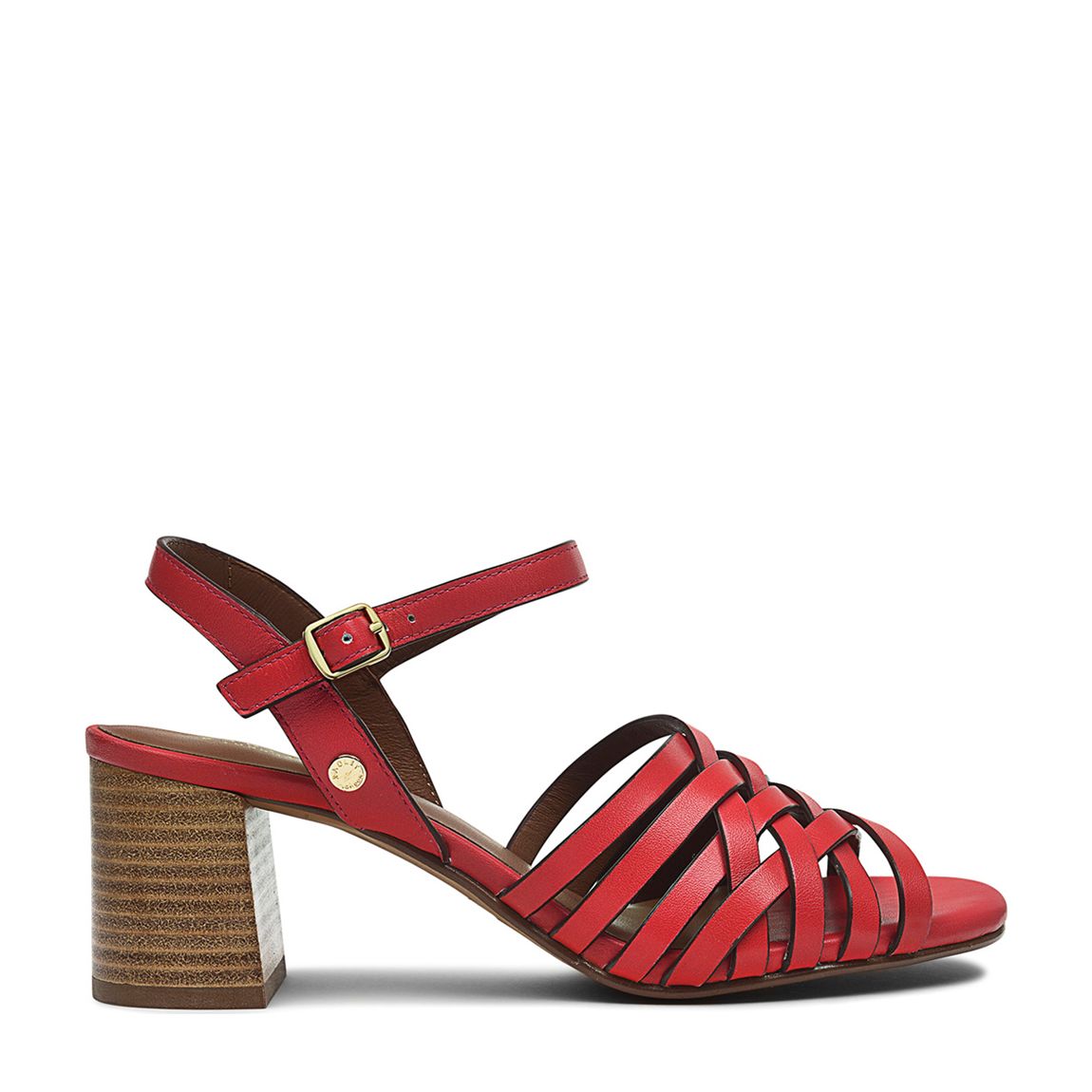 Red Crossways Road Weave Block Heeled Sandals main product photo