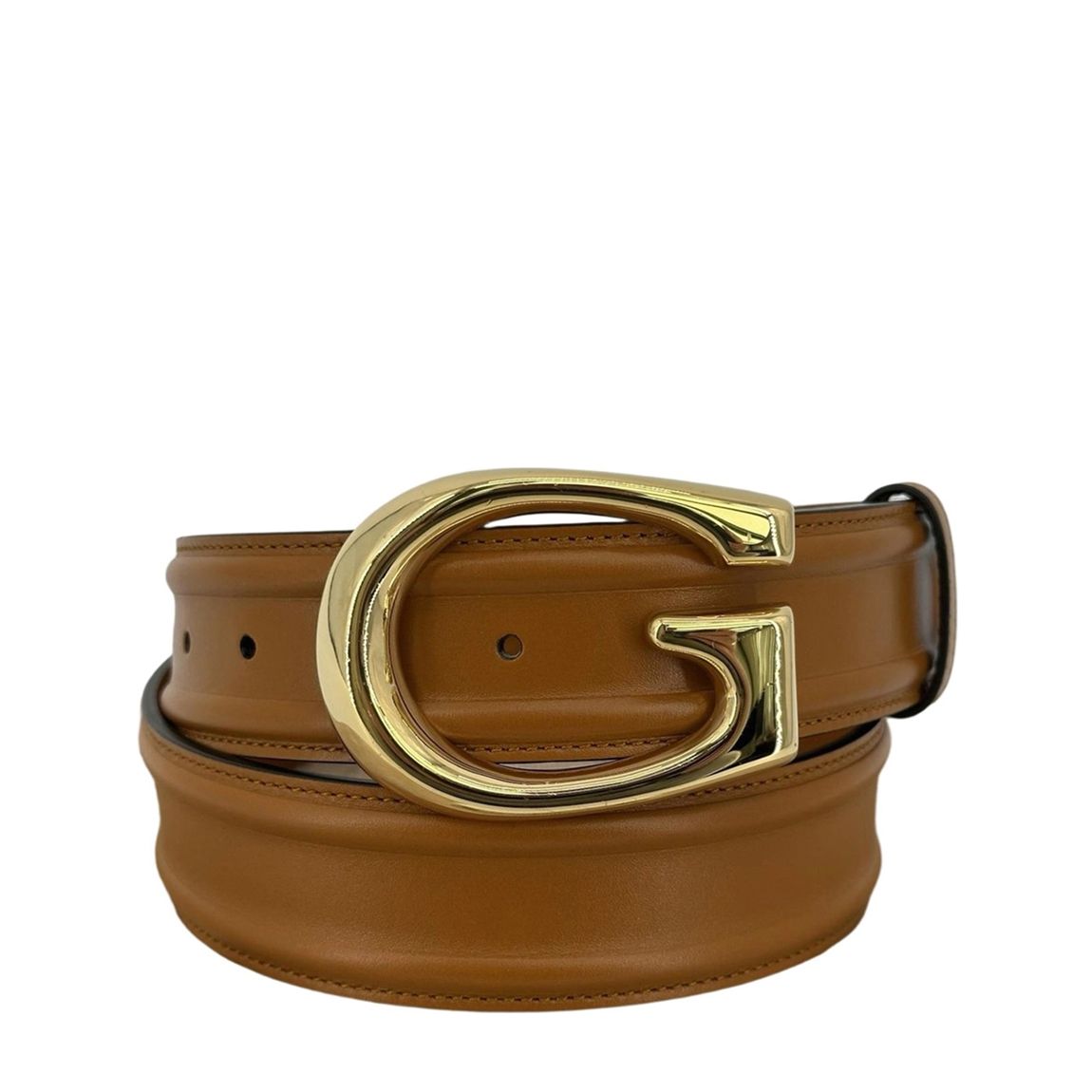 Gold/Brown Leather G Belt main product photo