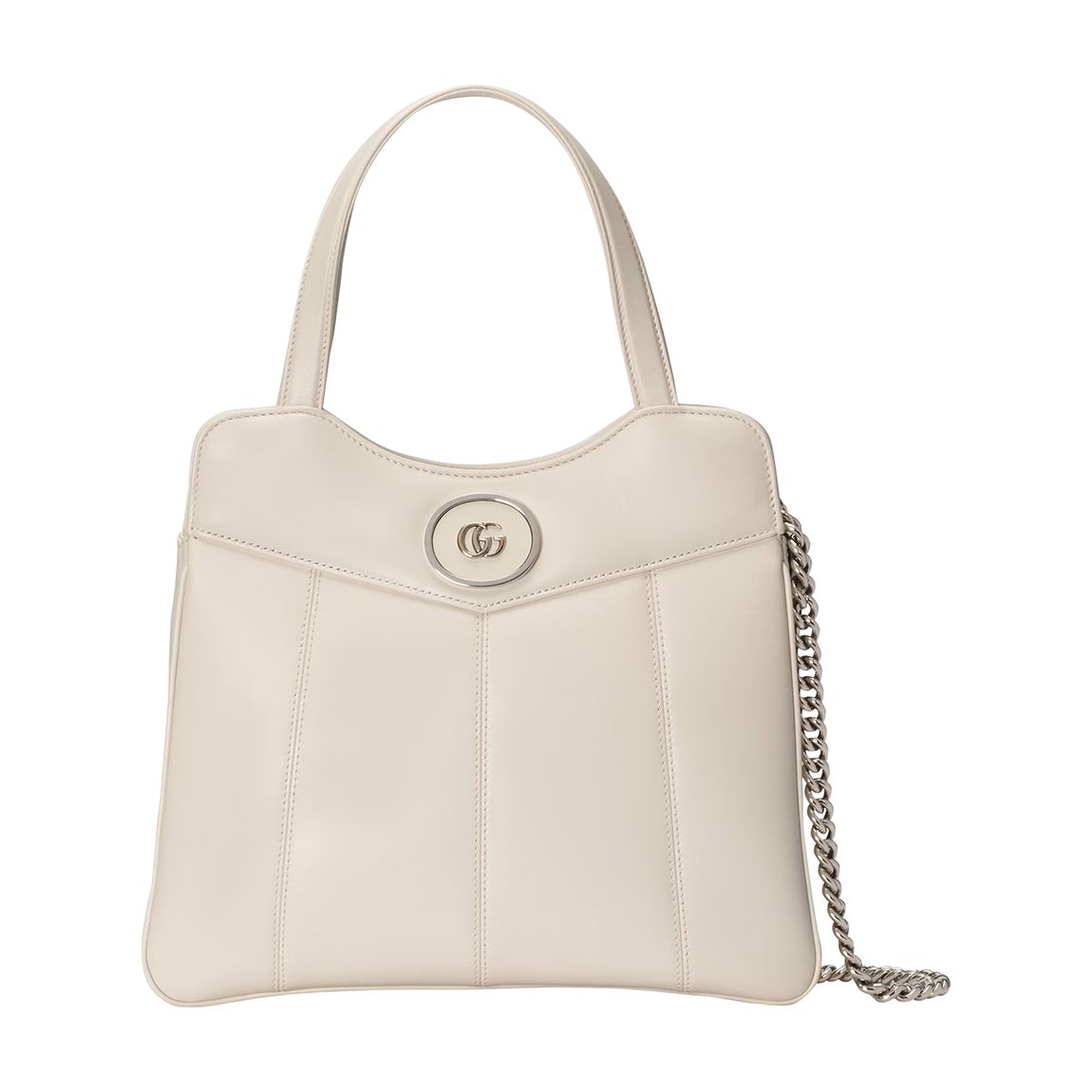 White Petite GG Small Tote Bag main product photo