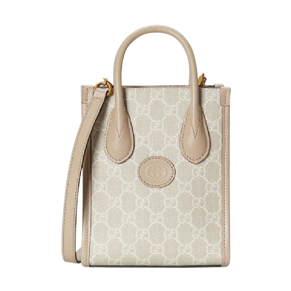 Beige Gucci GG Supreme Mini Tote Bag main product photo