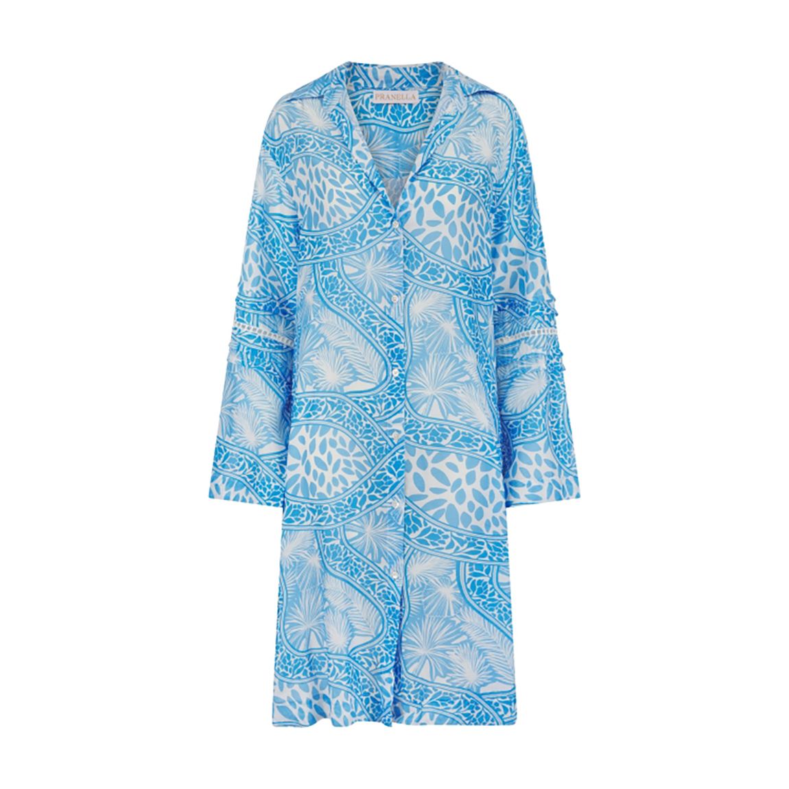 Uno Shirt Dress Blue Palms main product photo