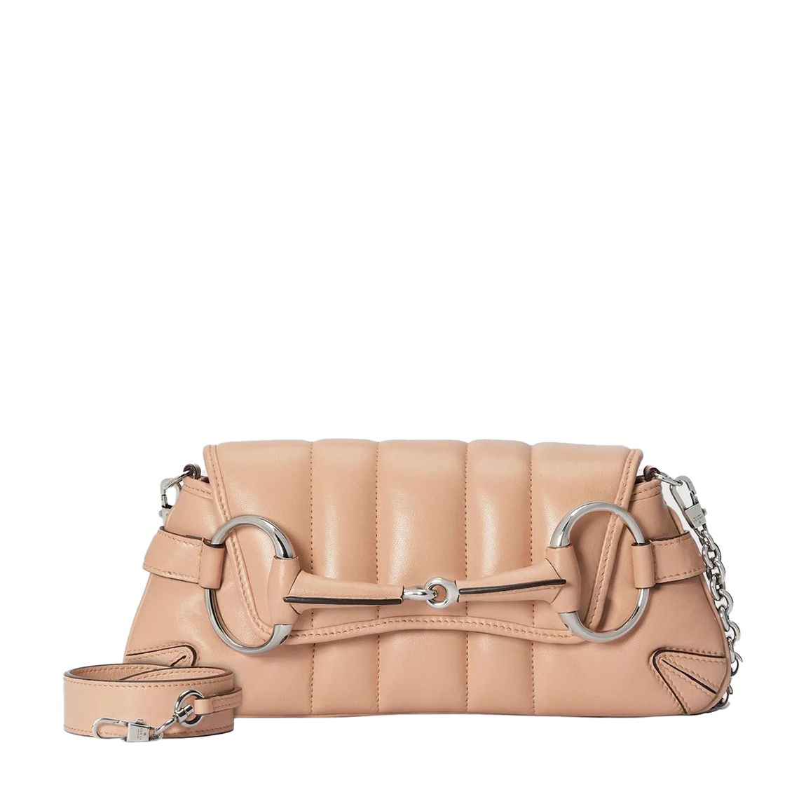 Pink Gucci Horse Bit Medium Padded-Leather Shoulder Bag main product photo