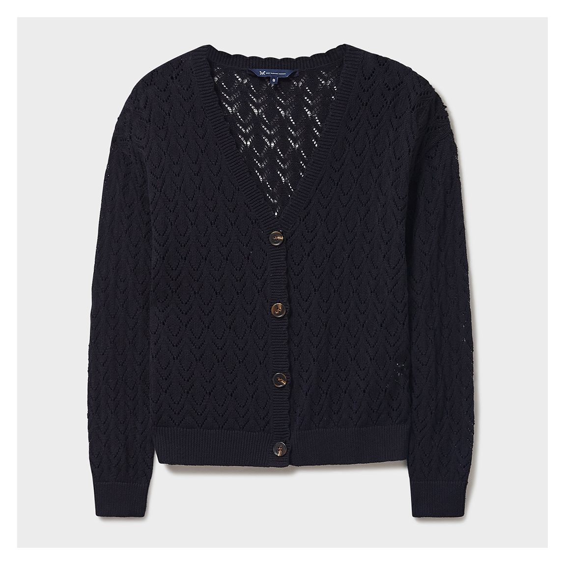 SCALLOP EDGE POINTELLE CARDI main product photo
