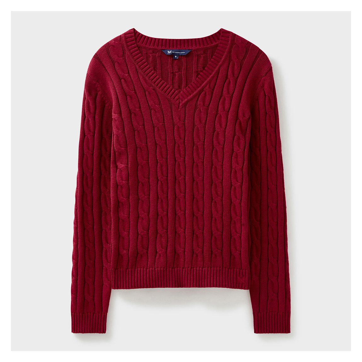 CHUNKY HERITAGE CABLE V NECK JUMPER main product photo