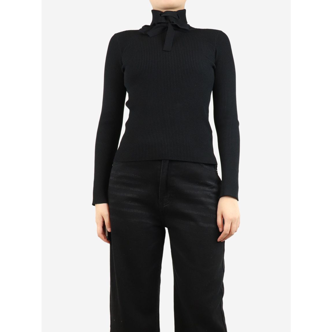 Valentino black ribbed main product photo