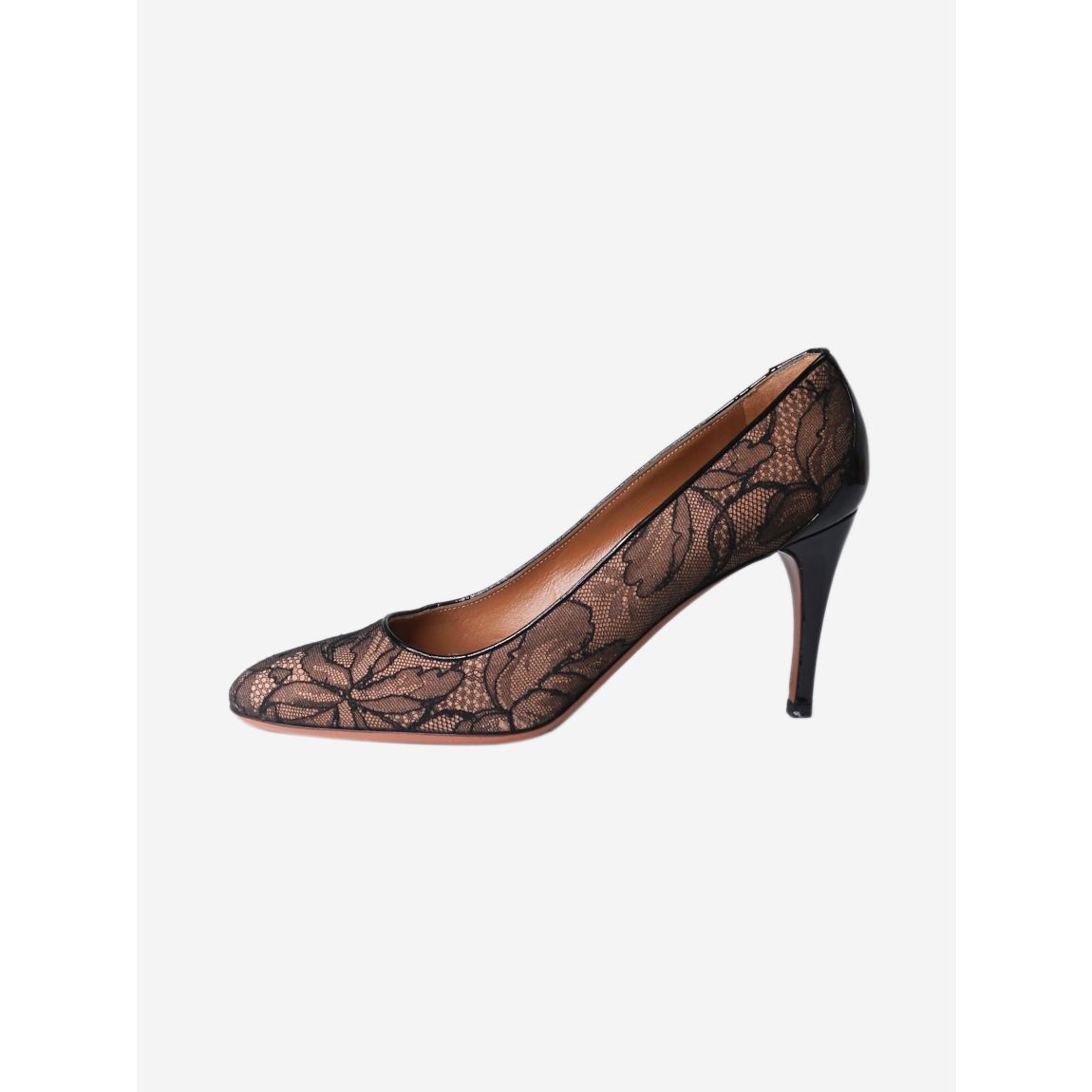 Alaia black lace-overlay main product photo