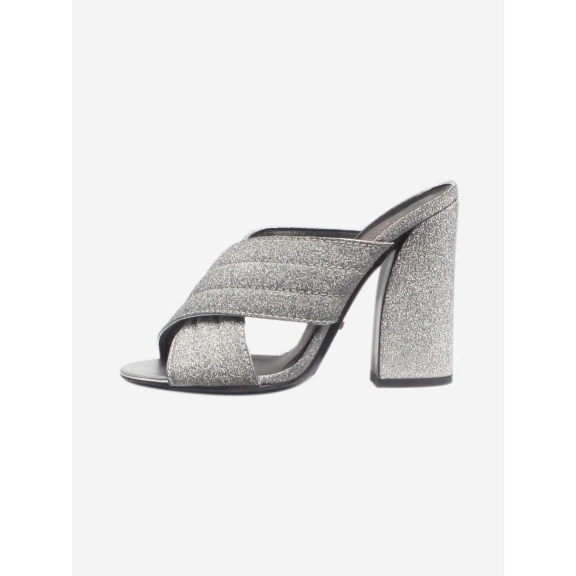 Silver lurex heels , EU 36.5 (UK 3.5) main product photo