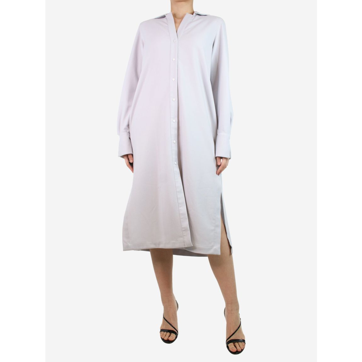 Grey shirt dress main product photo