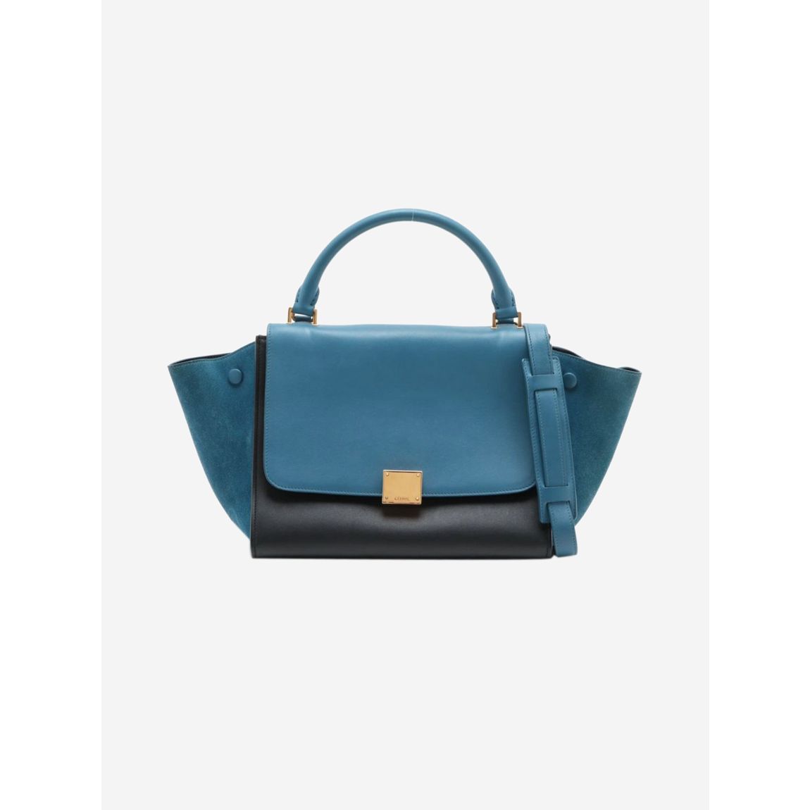 Blue Trapeze leather and suede 2way bag main product photo