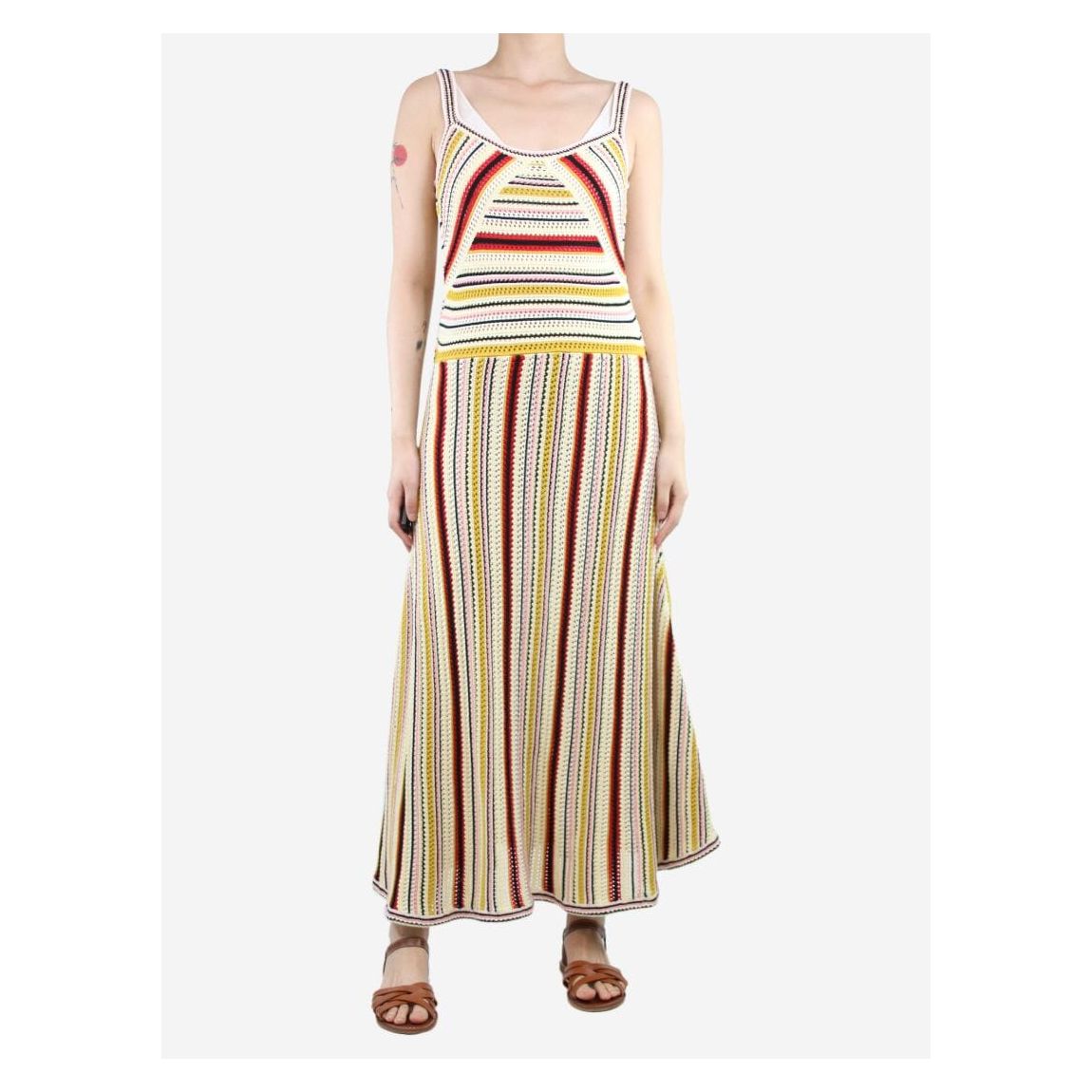 Zimmermann Yellow cochet midi dress main product photo