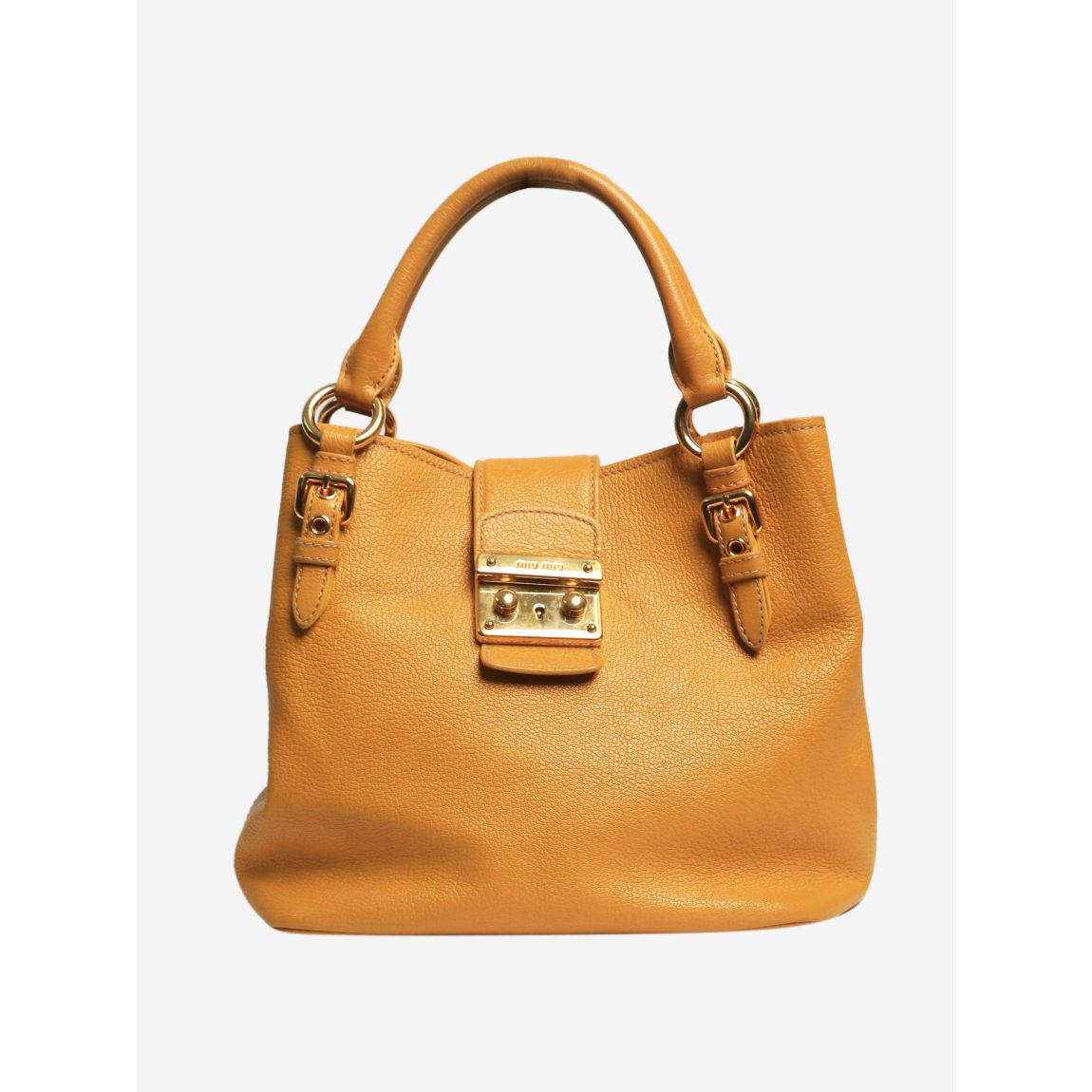 Miu Miu mustard leather main product photo