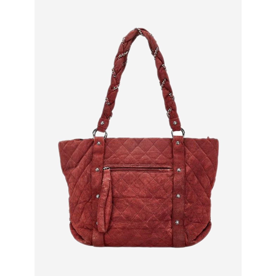 Maroon 2005 suede Matelasse Coco Mark tote bag main product photo