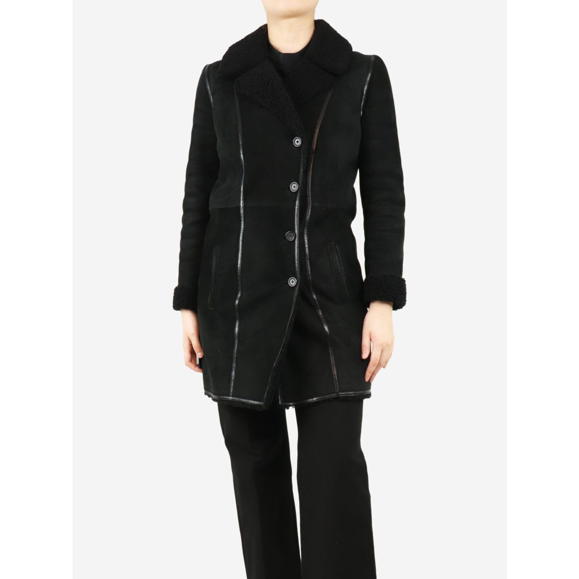 Joseph Black shearling coat main product photo