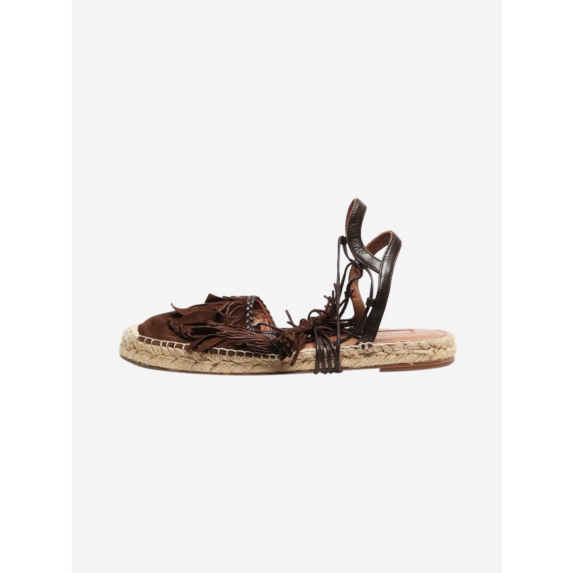 Brown suede espadrilles main product photo