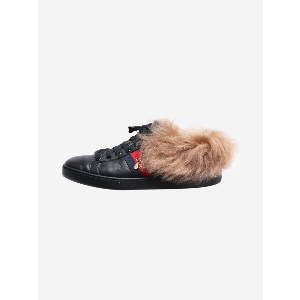 Black Ace fur-lined trainers main product photo