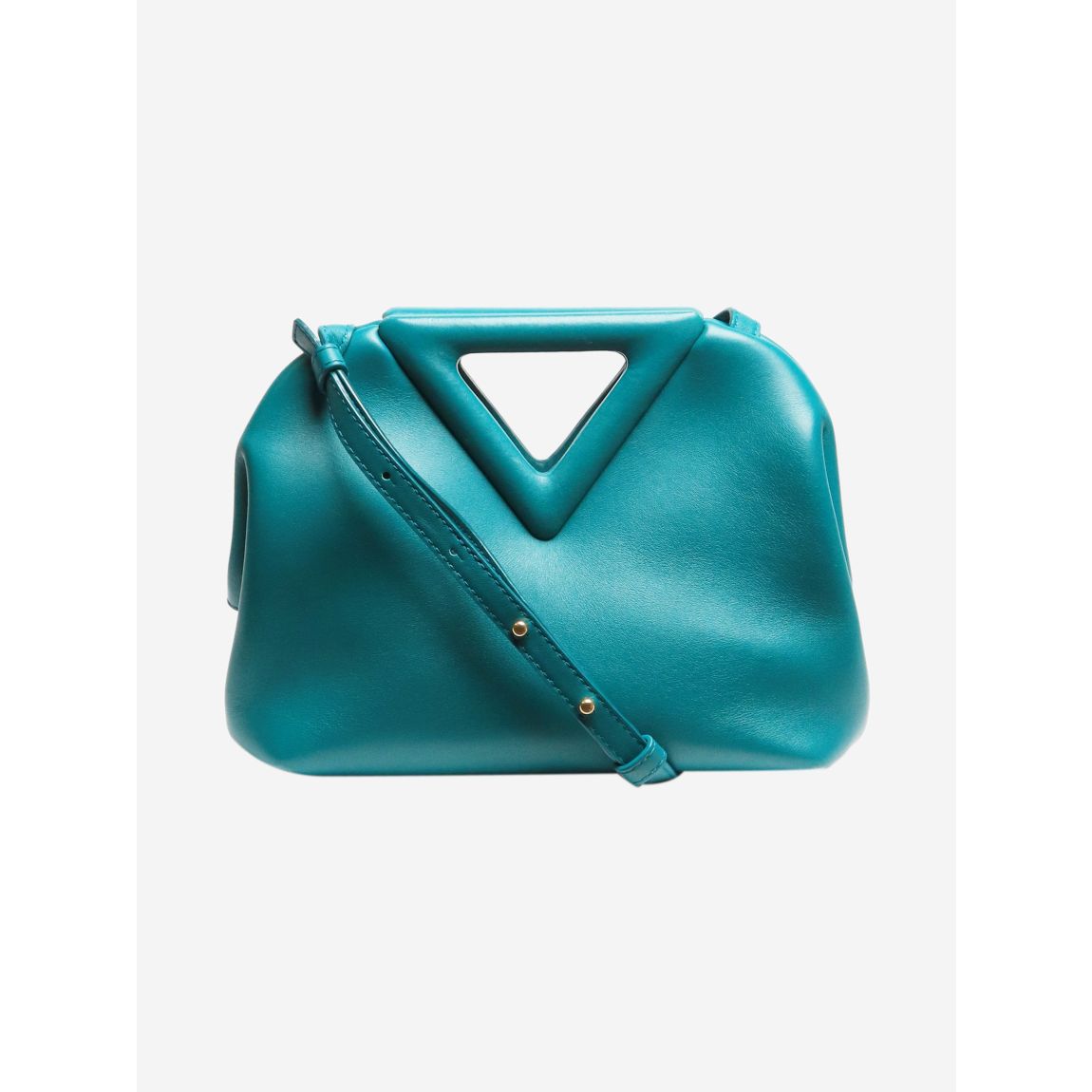 Turquoise point small leather bag main product photo