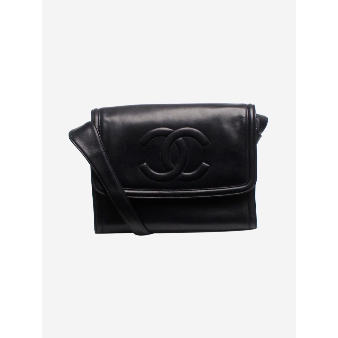 Black vintage 1991 messenger bag main product photo