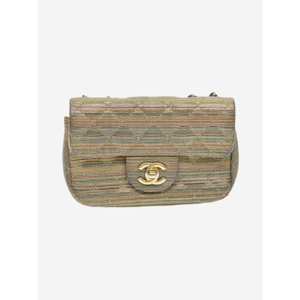 Gold 2015 mini Classic Single Flap bag main product photo