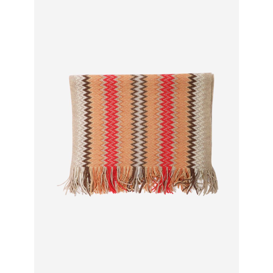Multicoloured zigzag pattern lurex scarf main product photo