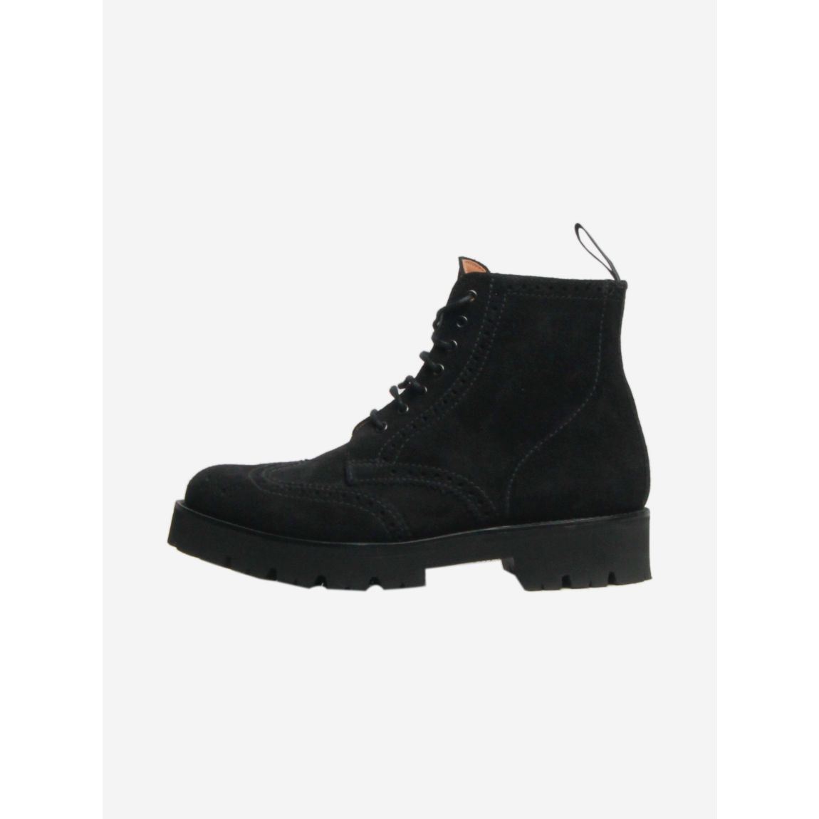 Black suede ankle boots main product photo