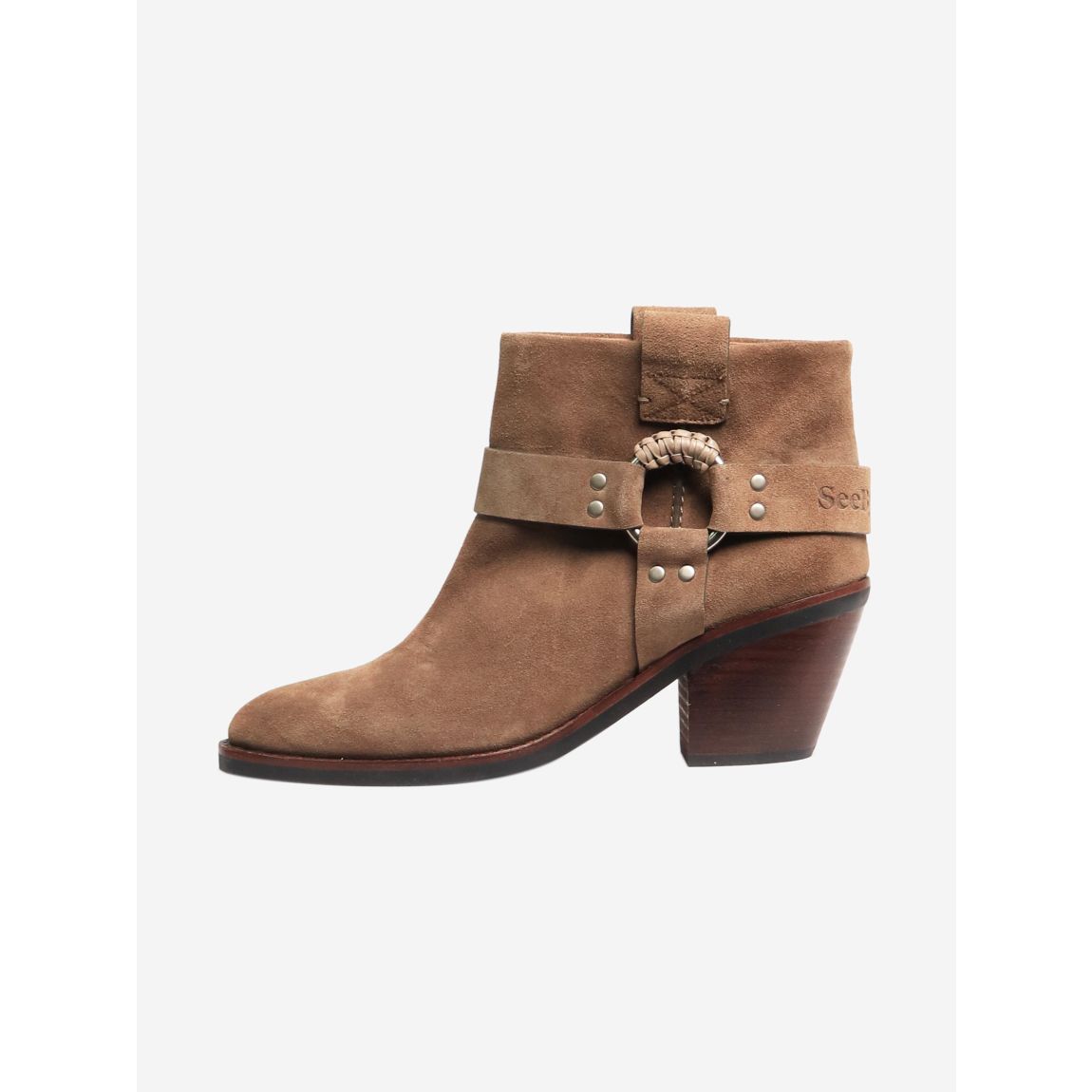 Brown suede ankle boots - EU 41 (UK 8) main product photo